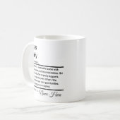 Mug Définition personnalisée de Boss Lady (Devant gauche)