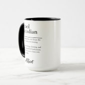 Mug Définition personnalisée de concierge d'école (Devant gauche)