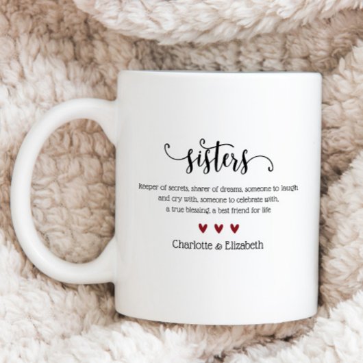 Mug Définition personnalisée de soeur