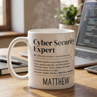 Mug Définition personnalisée d'expert en cybersécurité