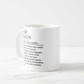 Mug Définition personnalisée et drôle de responsable d (Devant gauche)