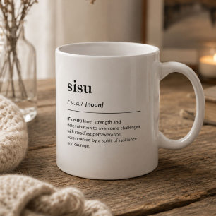 Mug Définition Sisu Mot Finnois Typographie