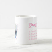 Mug Définitions de grand-mère rose Traits Photographie (Centre)
