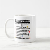 Mug Défis de fête de bachelor - Défi drôle du marié  (Gauche)