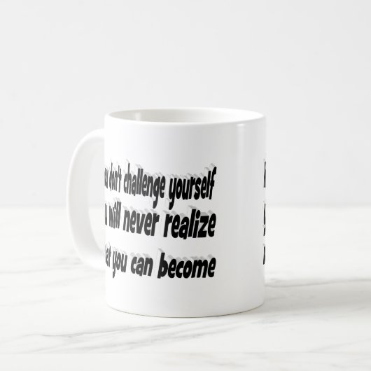 Mug Défis-toi Devis Motivationnel (Devant gauche)