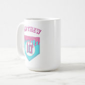 Mug Dégoulinade de baseball rose (Devant gauche)