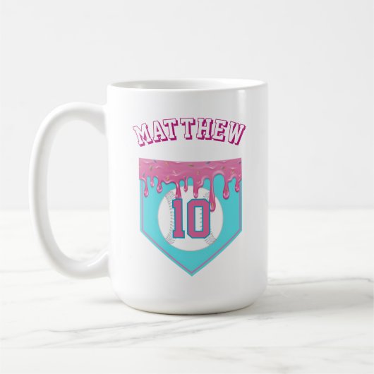 Mug Dégoulinade de baseball rose (Gauche)