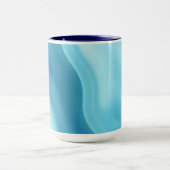 Mug Dégradé Abstrait Lueur Douce Bleu Patine (Centre)