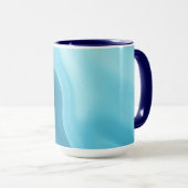 Mug Dégradé Abstrait Lueur Douce Bleu Patine (Devant droit)