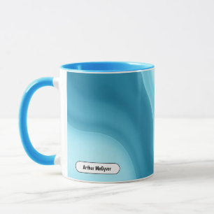 Mug Dégradé Abstrait Lueur Douce Bleu Patine