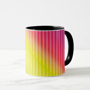 Mug Dégradé arc-en-ciel fluon néon brillant ombre col