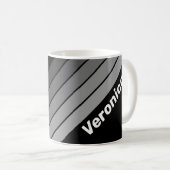 Mug Dégradé arc-en-ciel sombre avec nom (Devant droit)