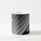 Mug Dégradé arc-en-ciel sombre avec nom (Centre)