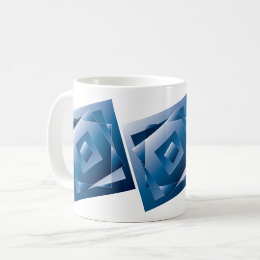 Mug dégradé bleu 1 (Devant gauche)
