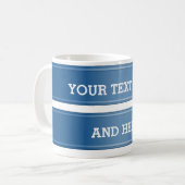 Mug dégradé bleu BANNER + votre texte (Devant gauche)
