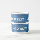 Mug dégradé bleu BANNER + votre texte (Centre)