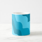 Mug Dégradé bleu ondulé des vagues océaniques (Centre)
