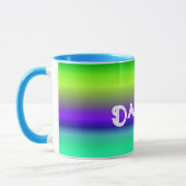 Mug dégradé bleu vert personnalisé (Gauche)