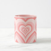 Mug Dégradé de cœurs roses – Amour de fille mignon (Centre)