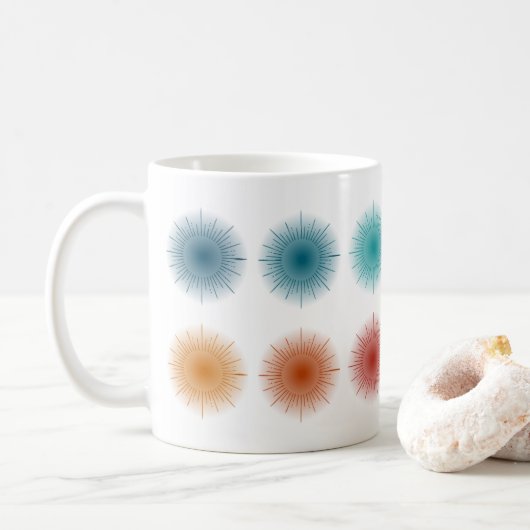 Mug Dégradé de couleur Sun (Avec donut)
