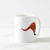 Mug Dégradé de désert orange brûlé silhouette de kango (Devant droit)