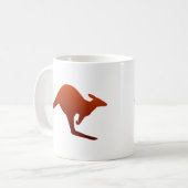 Mug Dégradé de désert orange brûlé silhouette de kango (Devant gauche)