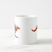 Mug Dégradé de désert orange brûlé silhouette de kango (Centre)