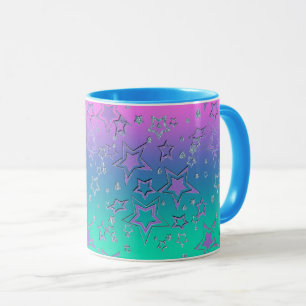 Mug Dégradé de Noël paillettes scintillement confettis