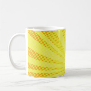 Mug dégradé de trame arrière - plan jaune rétro