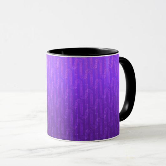 Mug Dégradé du lilas néon. (Devant droit)