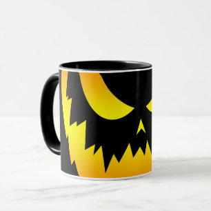 Mug Dégradé du visage du Citrouille Jack-o'-lantern