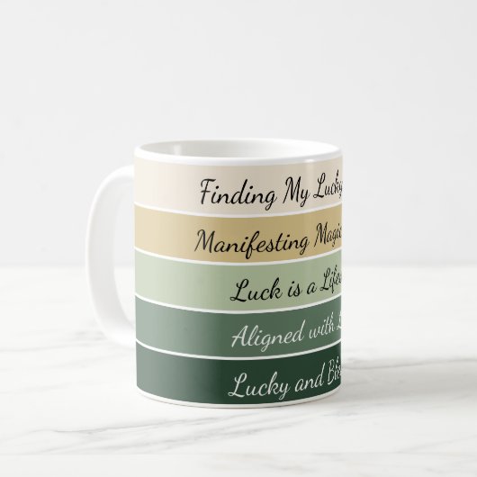 Mug Dégradé moderne de la Saint-Patrick (Devant gauche)