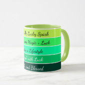 Mug Dégradé Moderne de la Saint-Patrick (Devant droit)