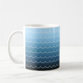 Mug Dégradé Motif moderne de vague bleue (Gauche)