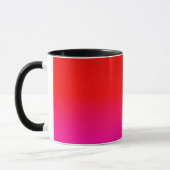 Mug dégradé noir rose, écarlate, rouge, rose (Gauche)