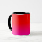 Mug dégradé noir rose, écarlate, rouge, rose (Devant gauche)