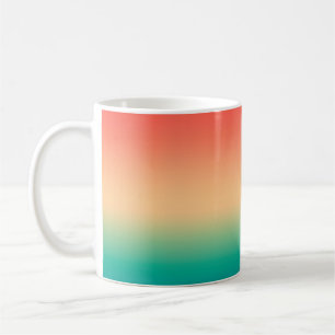 Mug Dégradé ombré coral blush beige vert flou doux