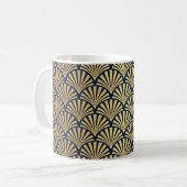 Mug Dégradé or : Art Déco sans couture (Devant gauche)