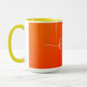 Mug dégradé orange -ajouter un nom (Gauche)