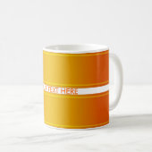 Mug dégradé orange BANNER + votre texte (Devant droit)