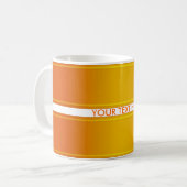 Mug dégradé orange BANNER + votre texte (Devant gauche)