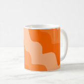 Mug dégradé orange ondulé des vagues océaniques (Devant droit)