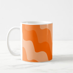 Mug dégradé orange ondulé des vagues océaniques