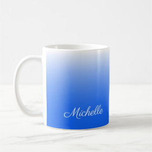 Mug dégradé personnalisé ombre électrique bleu
