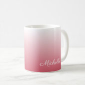 Mug dégradé personnalisé ombre rose saumon (Devant droit)