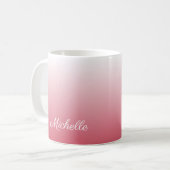 Mug dégradé personnalisé ombre rose saumon (Devant gauche)