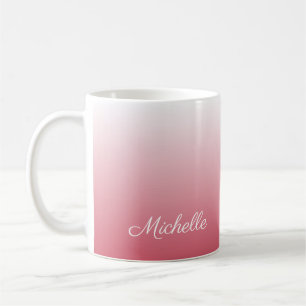 Mug dégradé personnalisé ombre rose saumon
