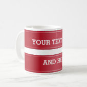 Mug dégradé rouge BANNER + votre texte (Devant gauche)