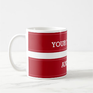 Mug dégradé rouge BANNER + votre texte