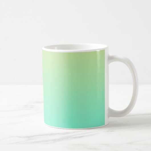 Mug Dégradé simple pastel jaune turquoise (Droite)
